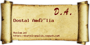Dostal Amélia névjegykártya